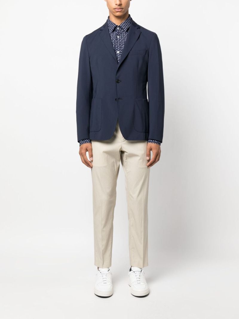 Blue Single-breasted Blazer