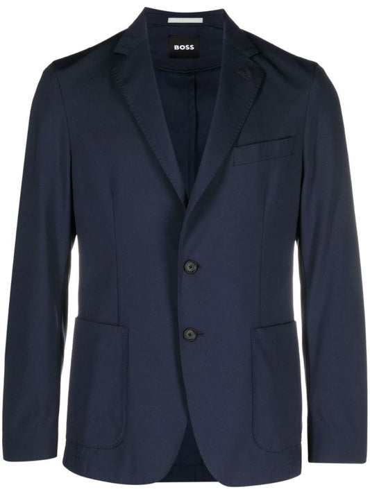 Blue Single-breasted Blazer