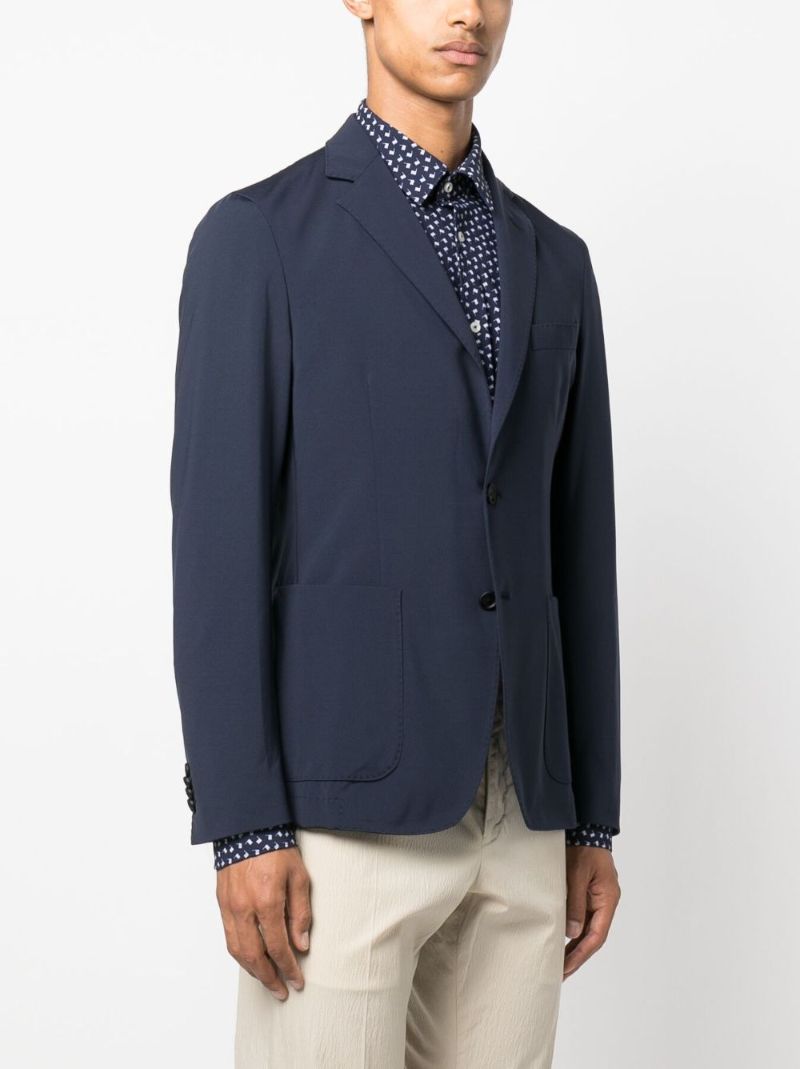 Blue Single-breasted Blazer