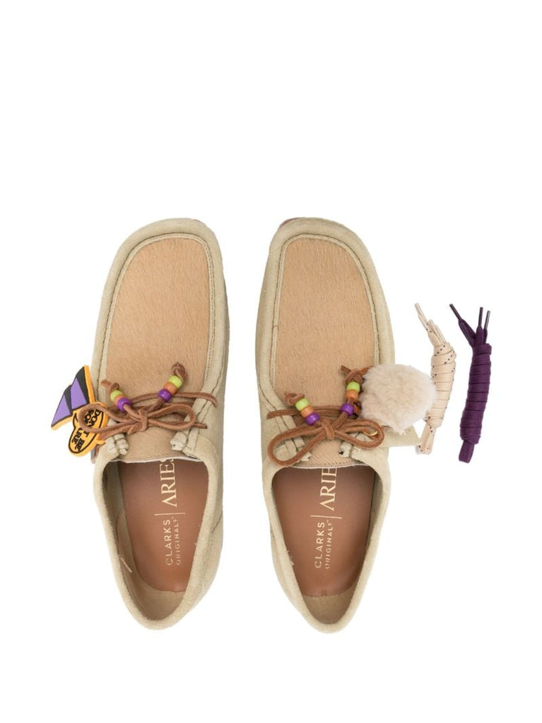 X Aries Neutral Wallabee Derby Shoes