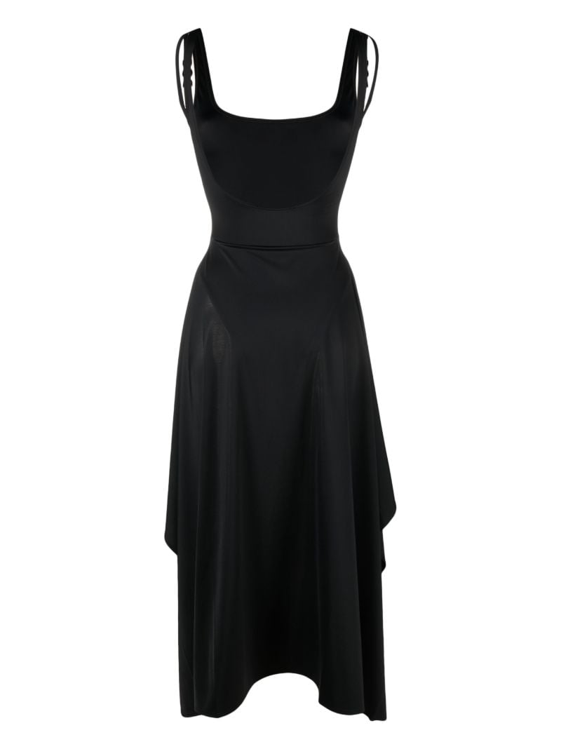 Black Medusa Chain Midi Dress