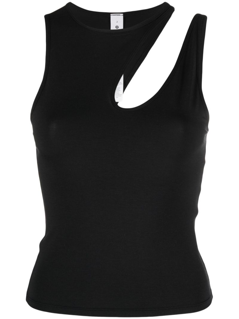 Black Cut-out Tank Top