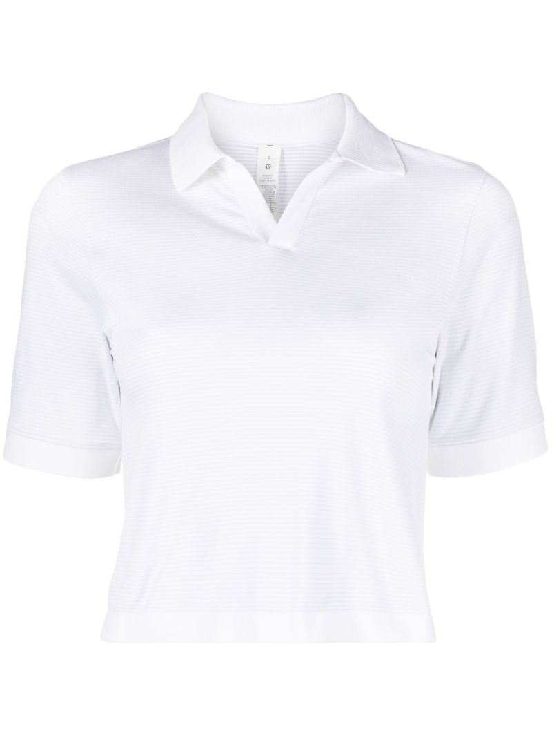 White Swiftly Cropped Polo Shirt