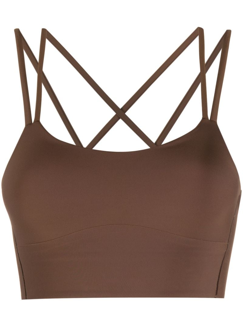 Brown Like a Cloud Longline Sports Bra