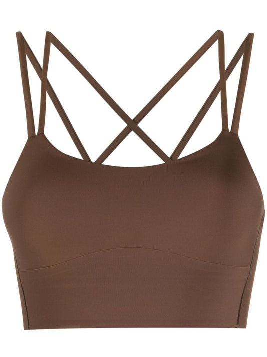 Brown Like a Cloud Longline Sports Bra