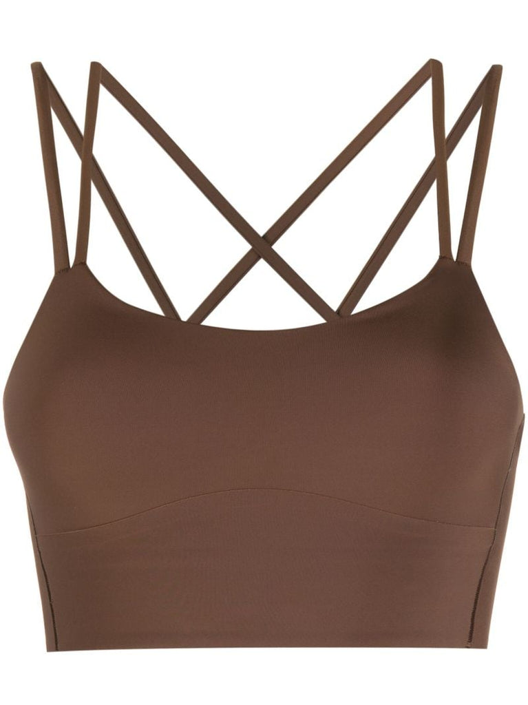Brown Like a Cloud Longline Sports Bra