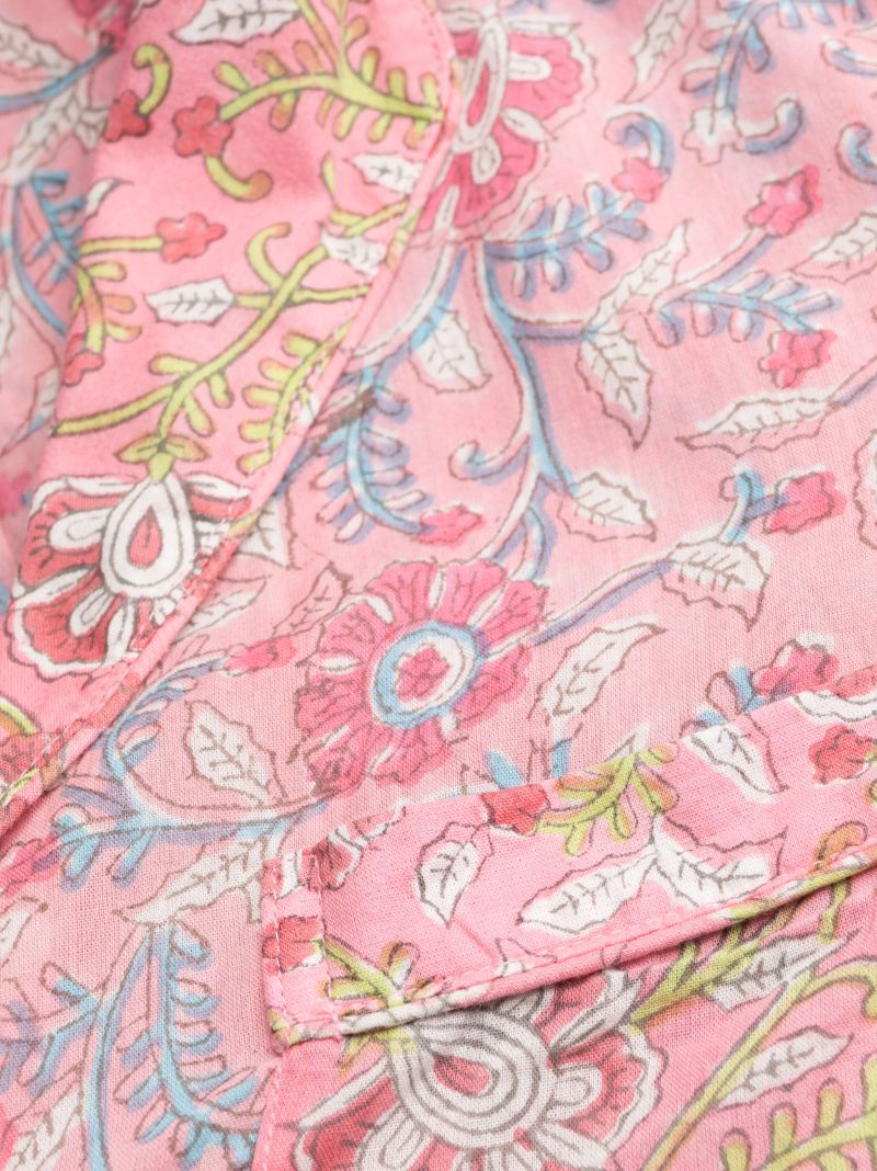 Pink Austin Floral-print Cotton Pyjamas