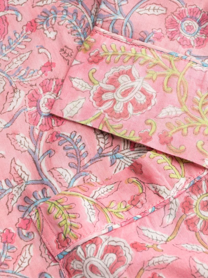 Pink Marta Floral Print Robe