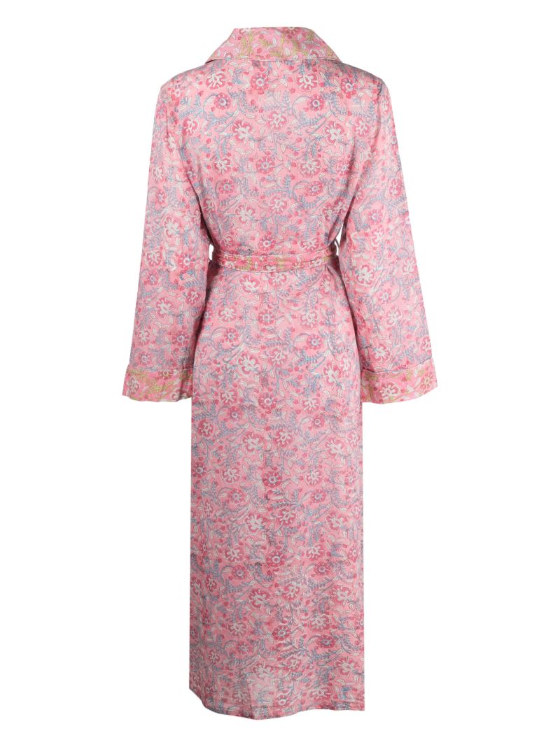 Pink Marta Floral Print Robe
