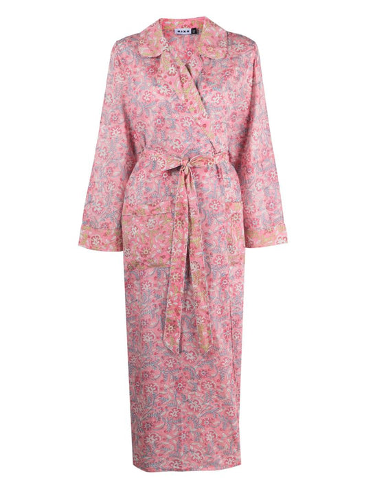 Pink Marta Floral Print Robe