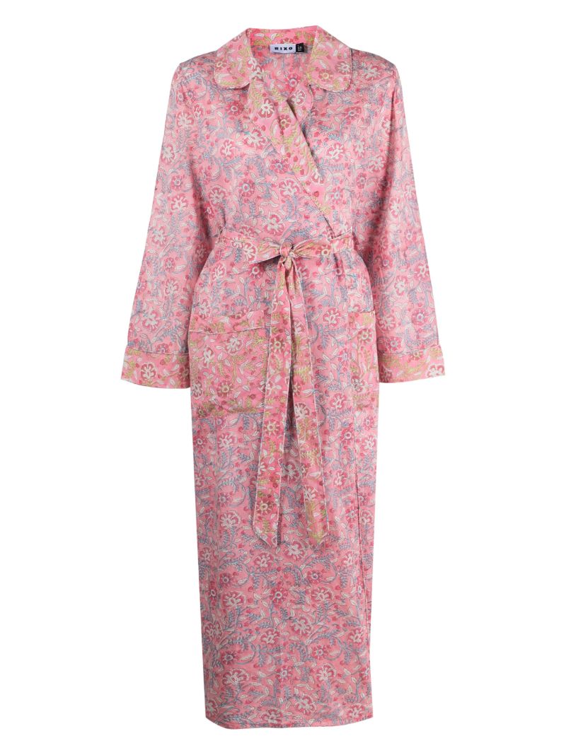 Pink Marta Floral Print Robe