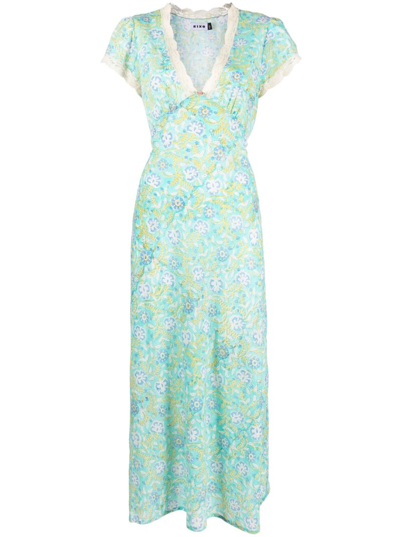 Green Clarice Floral-print Dress
