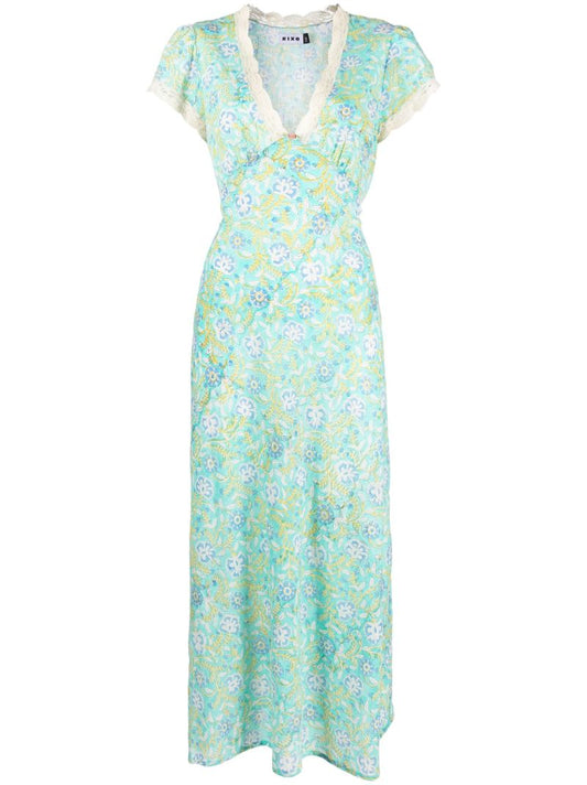 Green Clarice Floral-print Dress