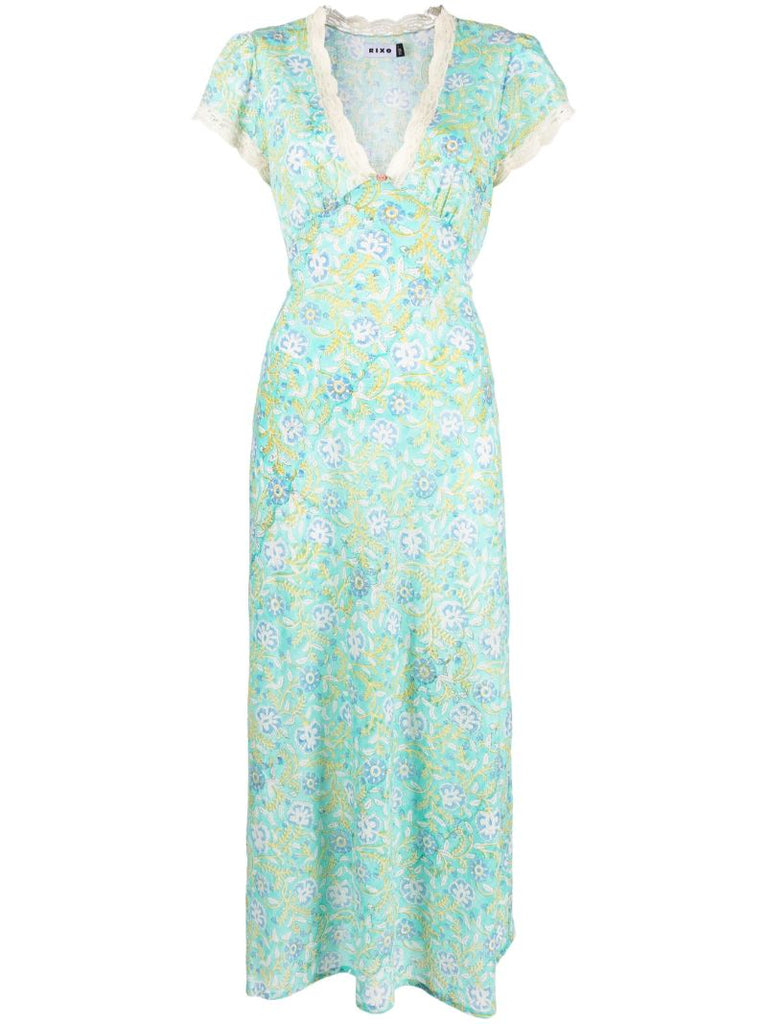 Green Clarice Floral-print Dress