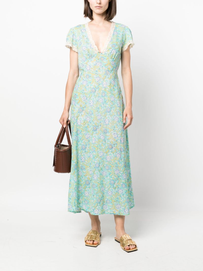 Green Clarice Floral-print Dress