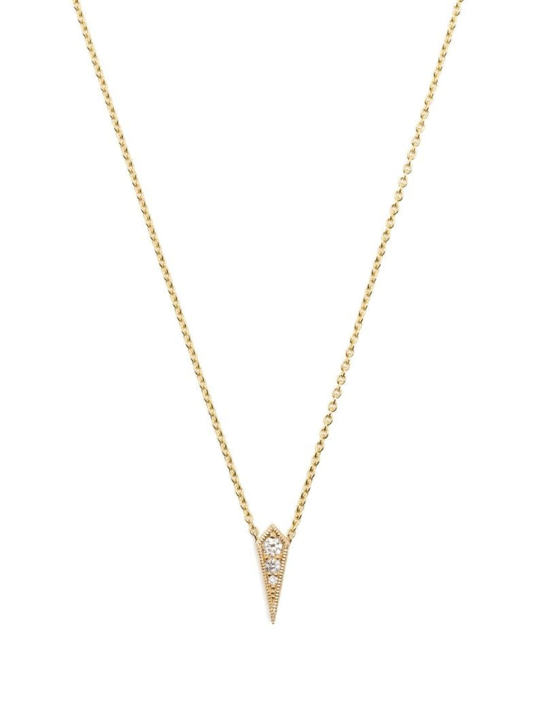 14k Yellow Gold Kite Diamond Necklace