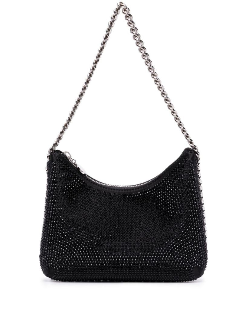 Black Falabella Zipped Shoulder Bag