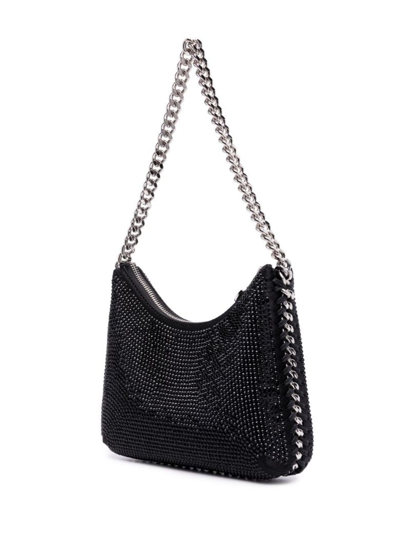 Black Falabella Zipped Shoulder Bag