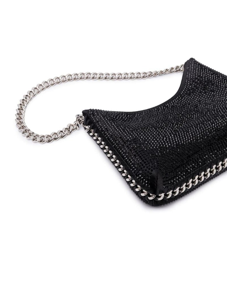Black Falabella Zipped Shoulder Bag
