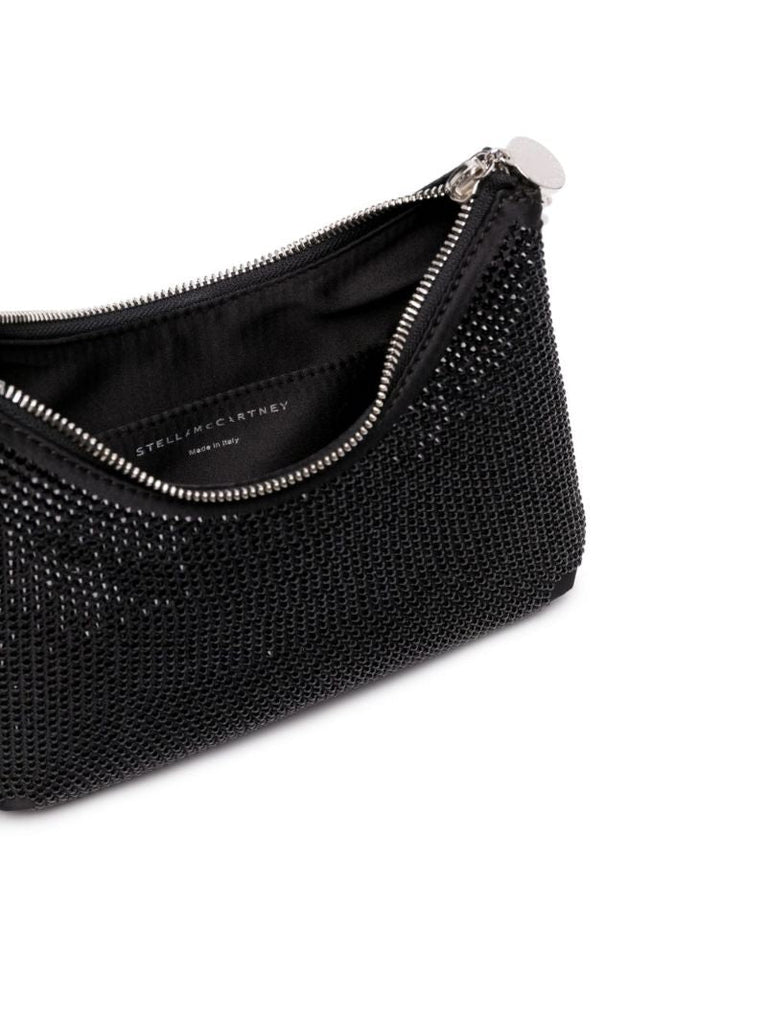Black Falabella Zipped Shoulder Bag
