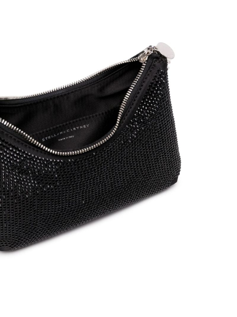 Black Falabella Zipped Shoulder Bag