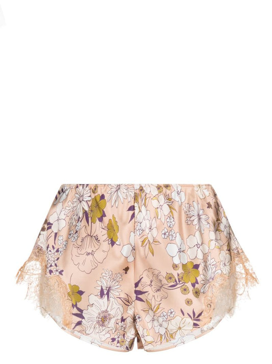 Pink Scarlett Floral Print Silk Knickers