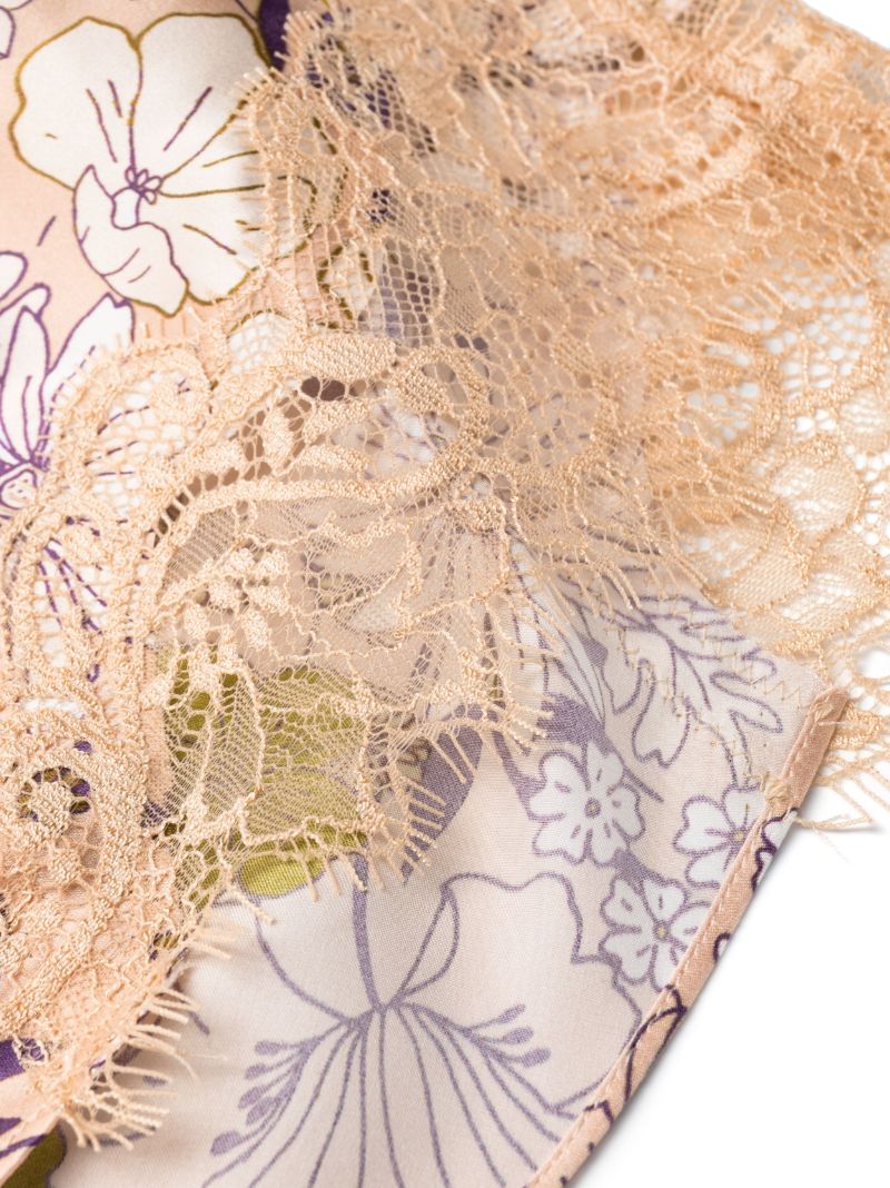 Pink Scarlett Floral Print Silk Knickers