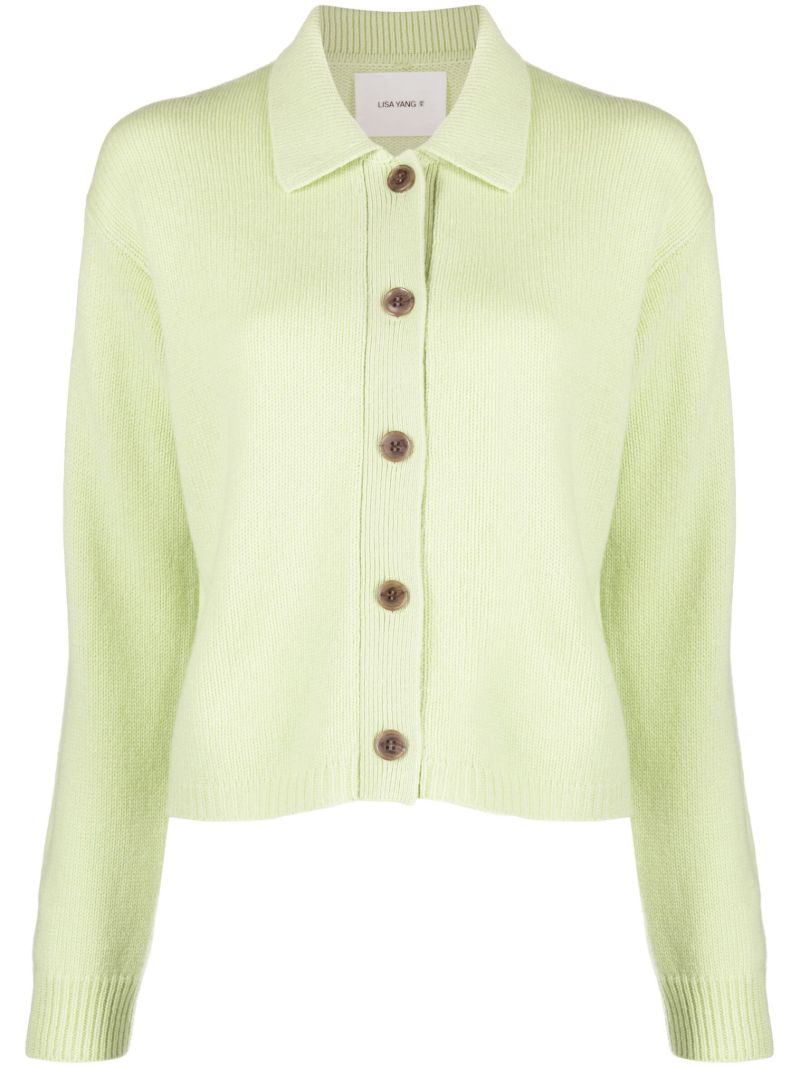 Green Lenny Cashmere Cardigan
