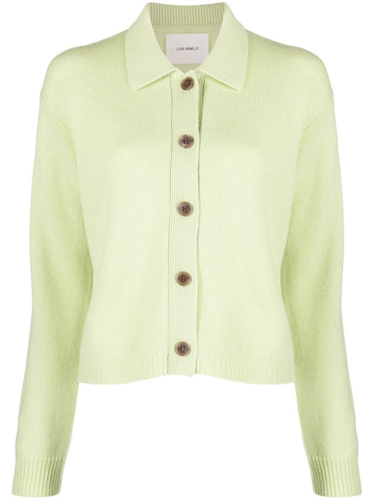 Green Lenny Cashmere Cardigan