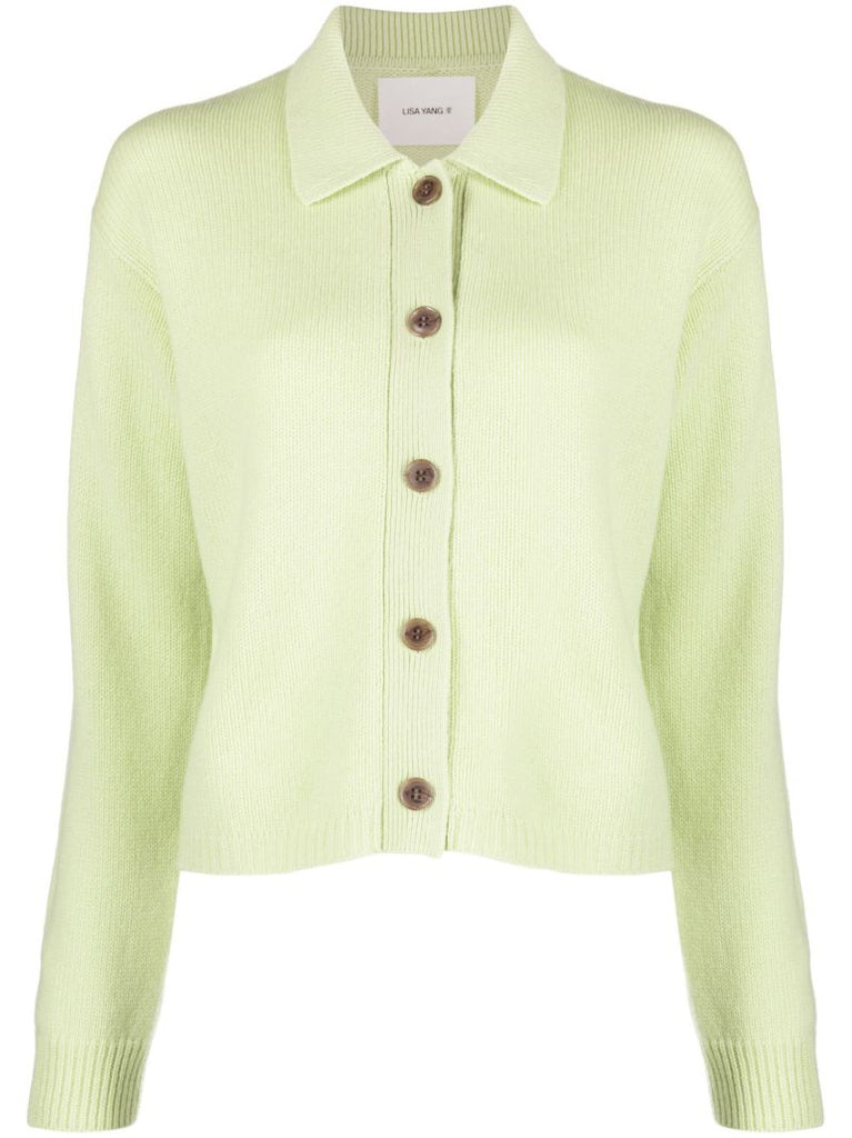 Green Lenny Cashmere Cardigan