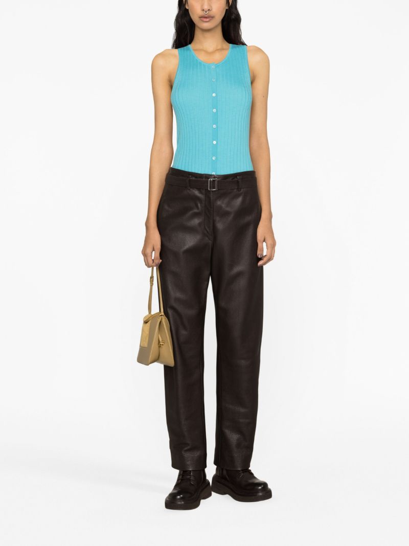 Blue Cameron Cashmere Ribbed Top