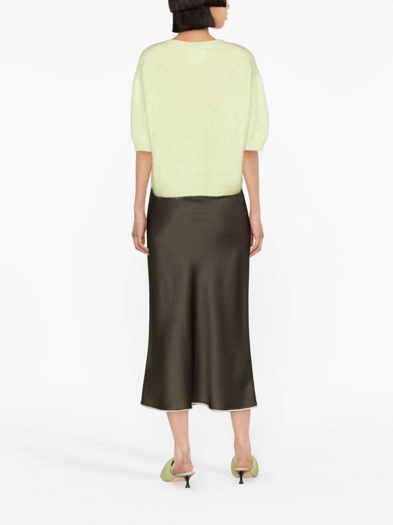 Green Juniper Short-sleeved Cashmere Sweater