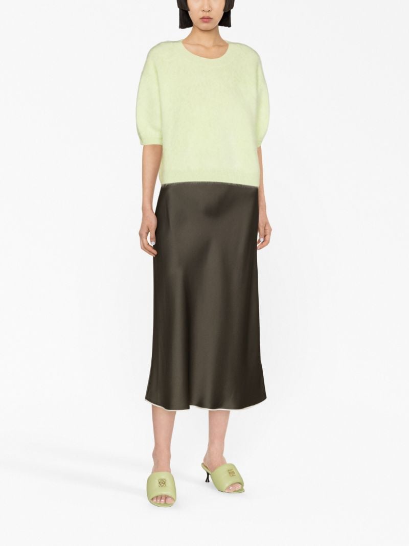 Green Juniper Short-sleeved Cashmere Sweater