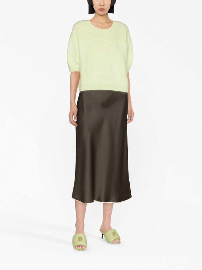 Green Juniper Short-sleeved Cashmere Sweater