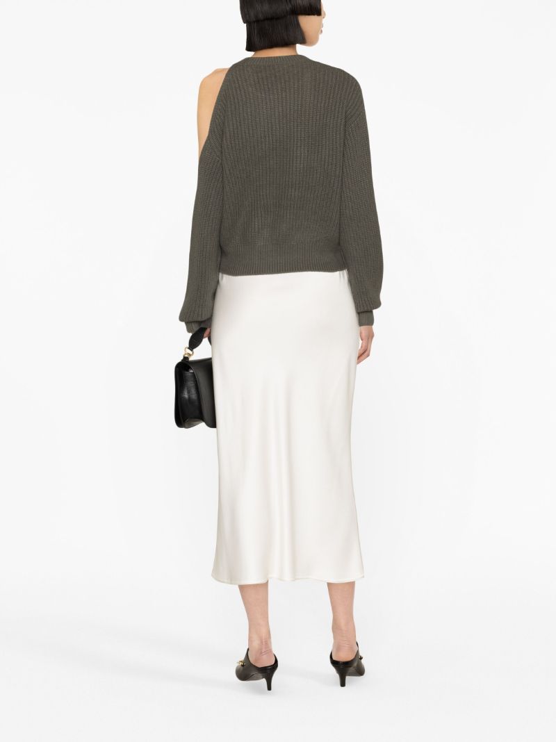 Green Leora Cut-out Cashmere Sweater