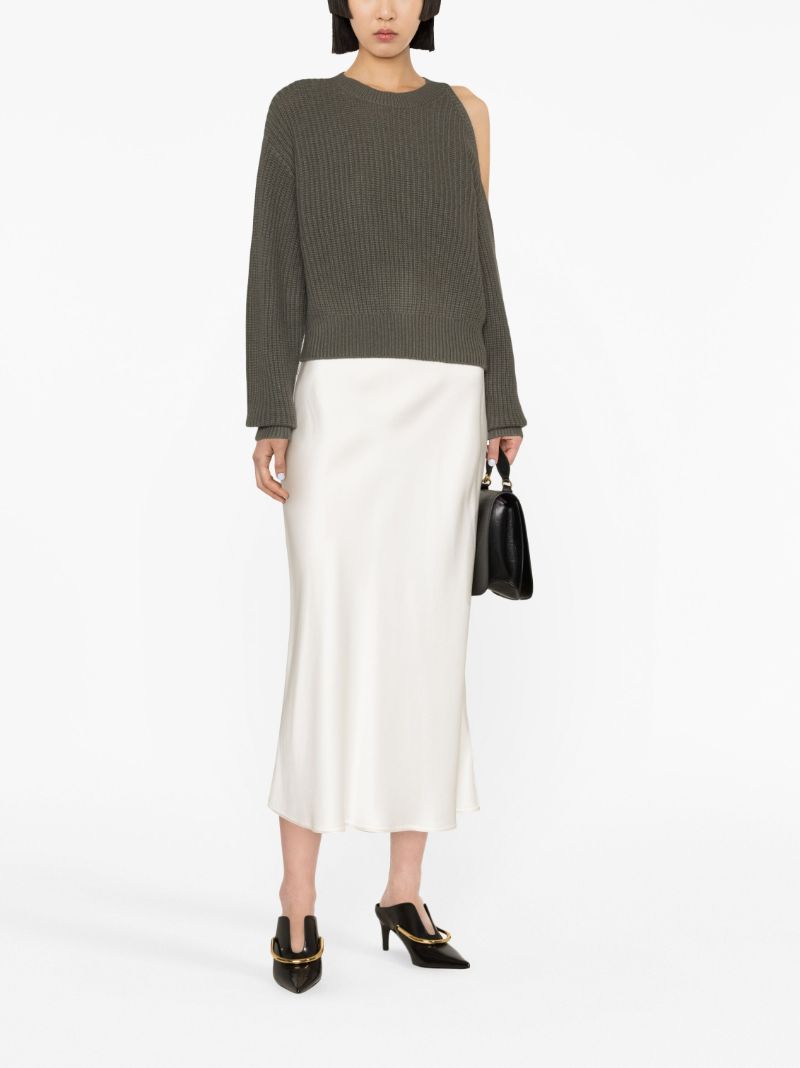 Green Leora Cut-out Cashmere Sweater