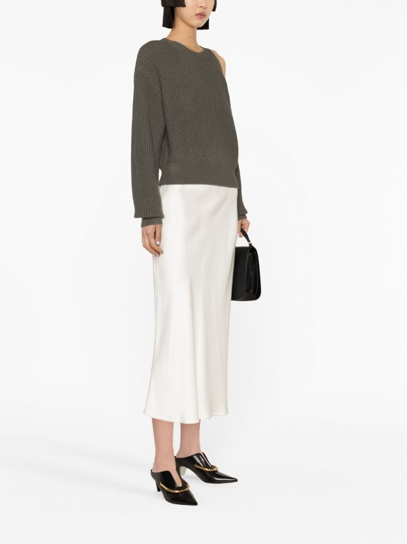 Green Leora Cut-out Cashmere Sweater