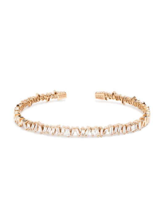 18kt Rose Gold Classic Diamond Fireworks Bangle