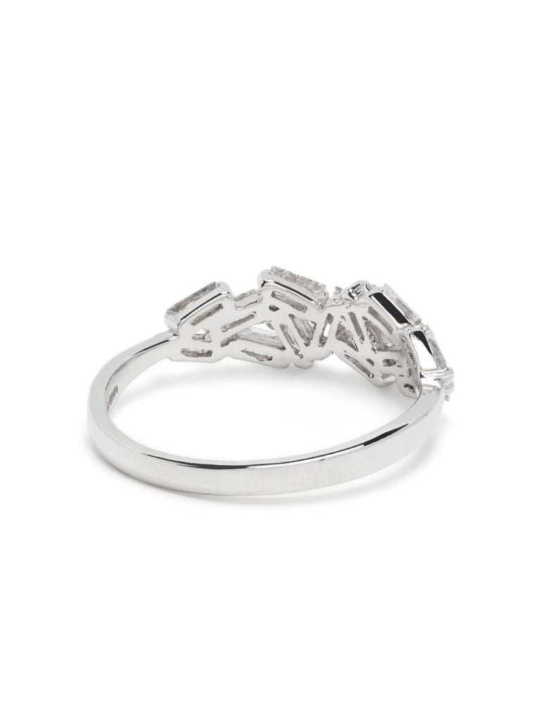 18k White Gold Cluster Diamond Ring