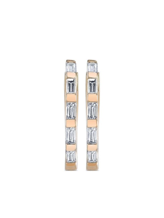 18k Rose Gold Diamond Earrings