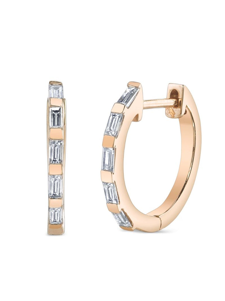 18k Rose Gold Diamond Earrings