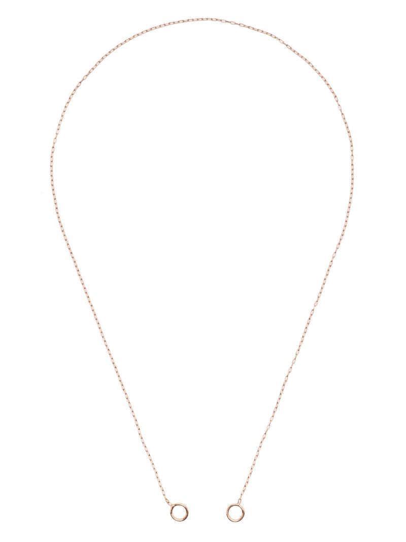 14k Rose Gold Fine Square-link Chain Necklace