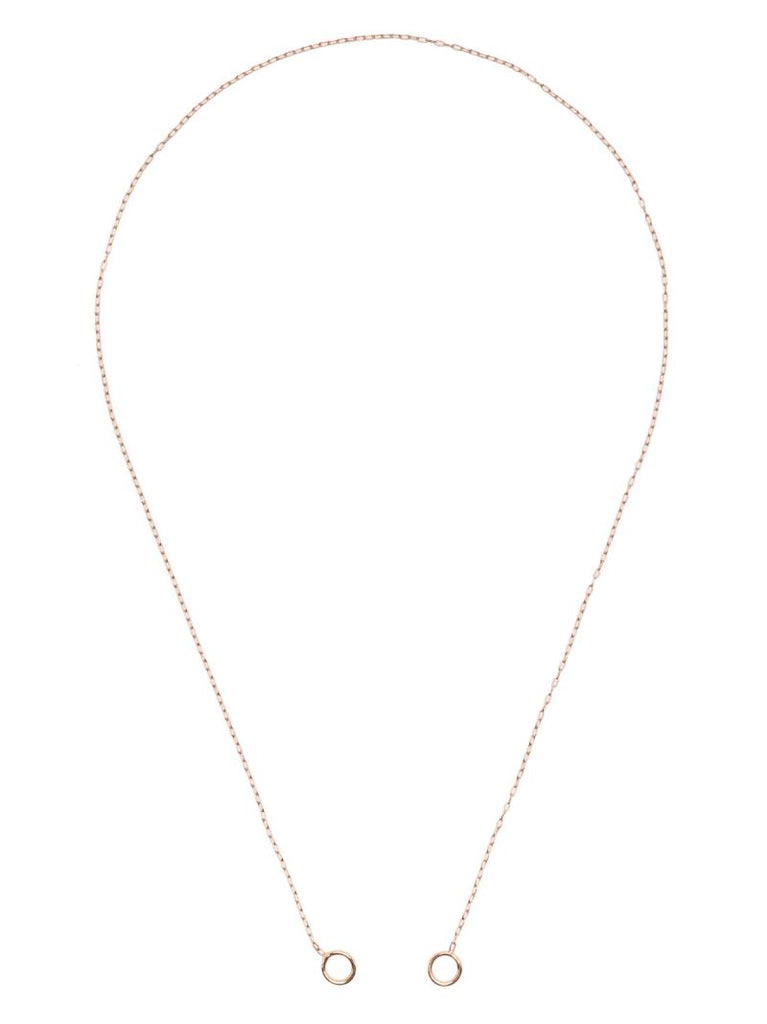 14k Rose Gold Fine Square-link Chain Necklace