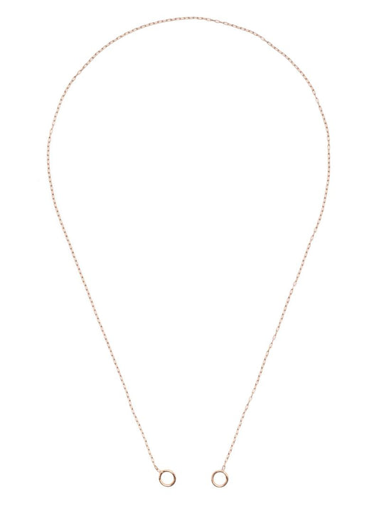 14k Rose Gold Fine Square-link Chain Necklace
