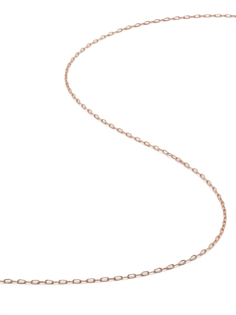 14k Rose Gold Fine Square-link Chain Necklace