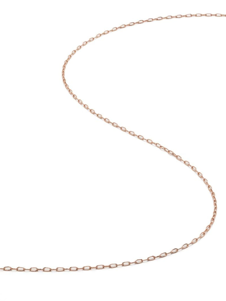 14k Rose Gold Fine Square-link Chain Necklace