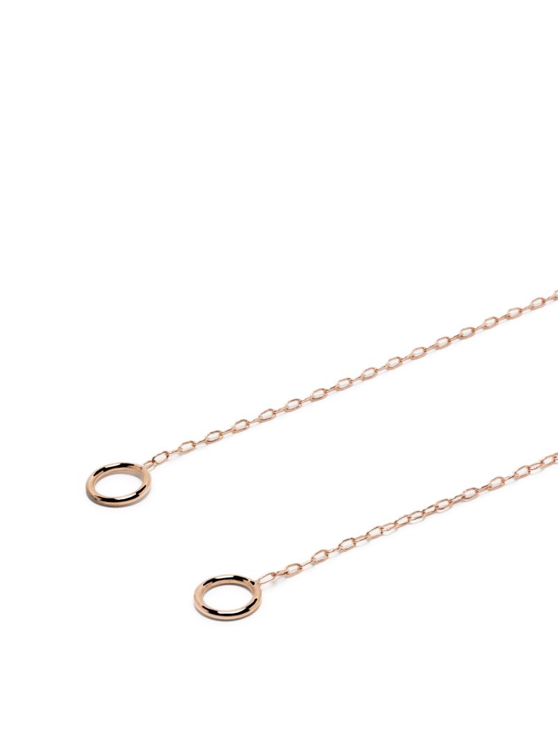 14k Rose Gold Fine Square-link Chain Necklace