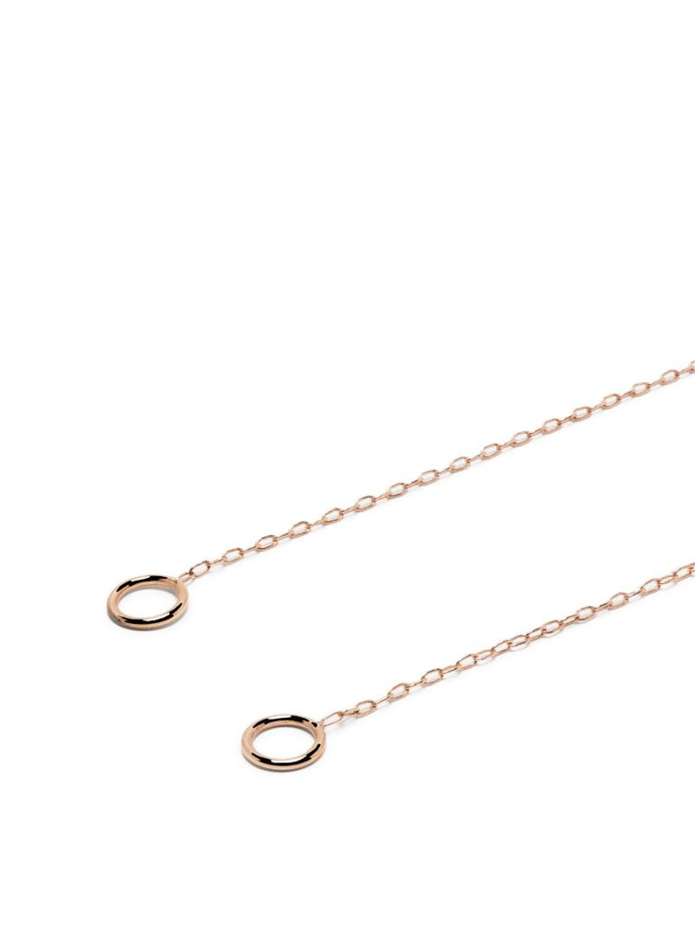 14k Rose Gold Fine Square-link Chain Necklace