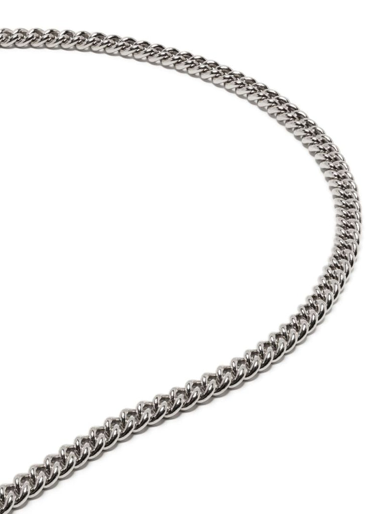 Sterling Silver and 14k Gold Heavy Curb Chain Necklace