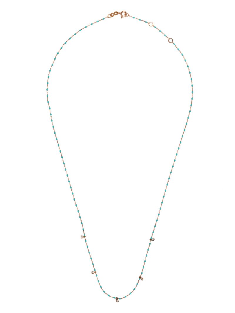18k Rose Gold Mini Gigi Diamond Necklace